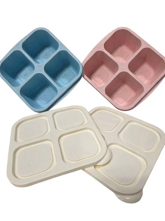 Bento Other - Bento Box Snack Containers/Lids Set of 2 Stackable Durable Heavy Plastic T10